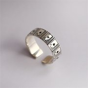 Unisex Adjustable Rings with Vintage Hip Hop Designs Unisex Jewelry Accessories for Fashion Enthusiasts