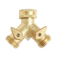 thumbnail image 3 of Water Y Connector Brass Tight Connection High Temperature Resistance 2 Way Faucet Splitter Type A, 3 of 3