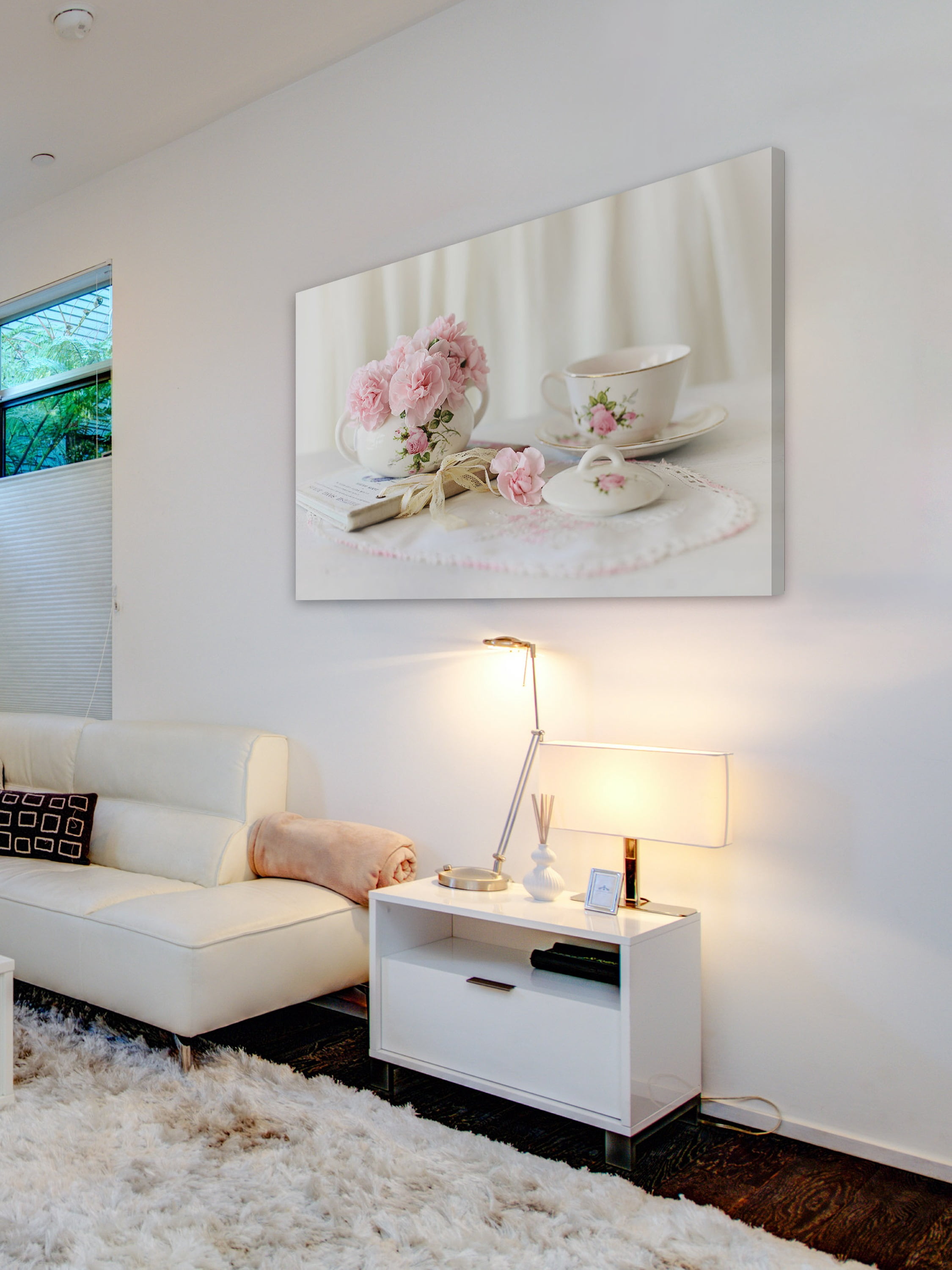 Marmont Hill 'Pink Tea Party' by Sylvia Cook Painting Print on Wrapped Canvas