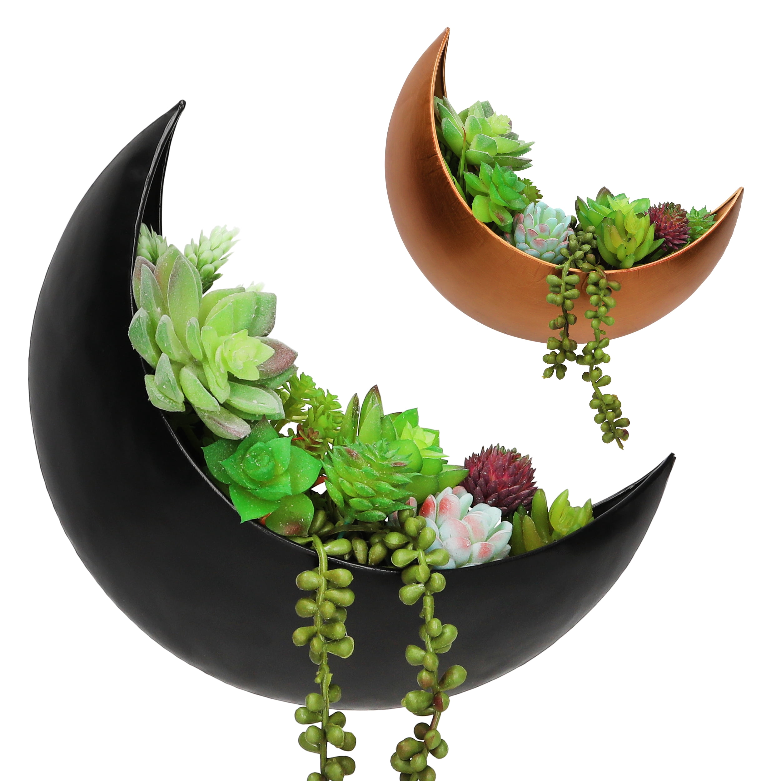 Wall Planter - Window Planter - Hanging Moon Planter - Boho Hanging Planters for Indoor Plants, Succulents, Air Plant, Cactus, Faux, Artificial Plants -Witchy Gifts for Women, Birthdays,Plant Lovers