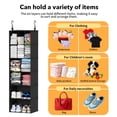 thumbnail image 3 of PLUMEBAY 2 Pack Hanging Closet Organizer with Dividers, 24 Compartment Closet Storage Shelves, Black, 3 of 7