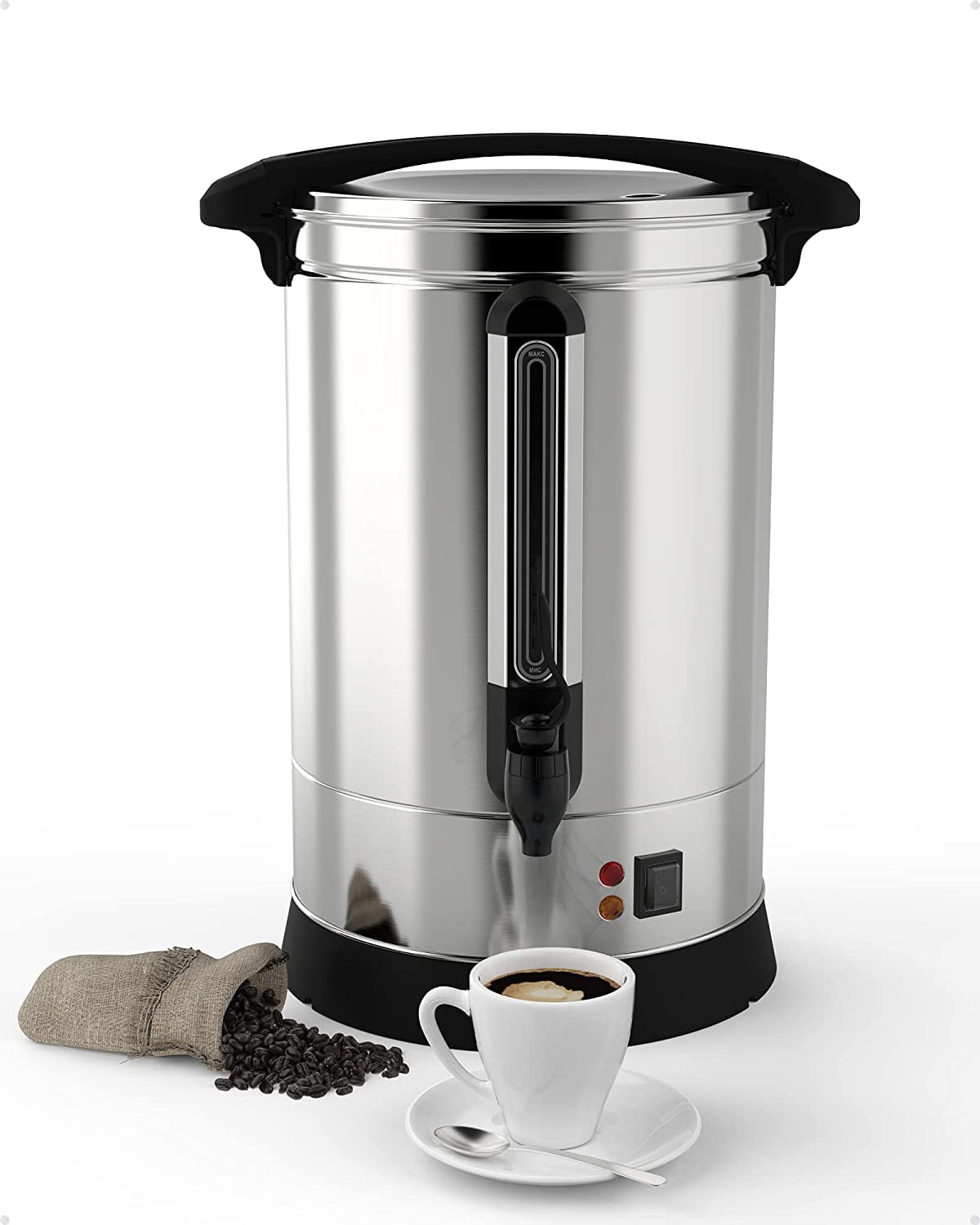 Commercial Fast-Brew Coffee Urn  50 Cup Stainless Steel Coffee Maker -  Walmart.com