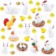 thumbnail image 1 of 40 figuras de animales en miniatura, figuras en miniatura de conejo de Pascua, figuras de pollo, gallo, gallina, huevo, adornos de nido de pollo para taza de pastel de jardín de hadas kaili Sencillez, 1 of 5