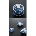 thumbnail image 5 of Handmade Ceramic Teacup Portable Gaiwan Home Tea Set Drinkware 160ml Jingdezhen Blue And White Porcelain Tea Tureen Bowl, 5 of 6