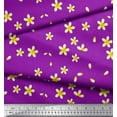 thumbnail image 3 of Soimoi Crepe Silk Fabric Plumeria Floral Printed Fabric 1 Yard 42 Inch Wide, 3 of 3