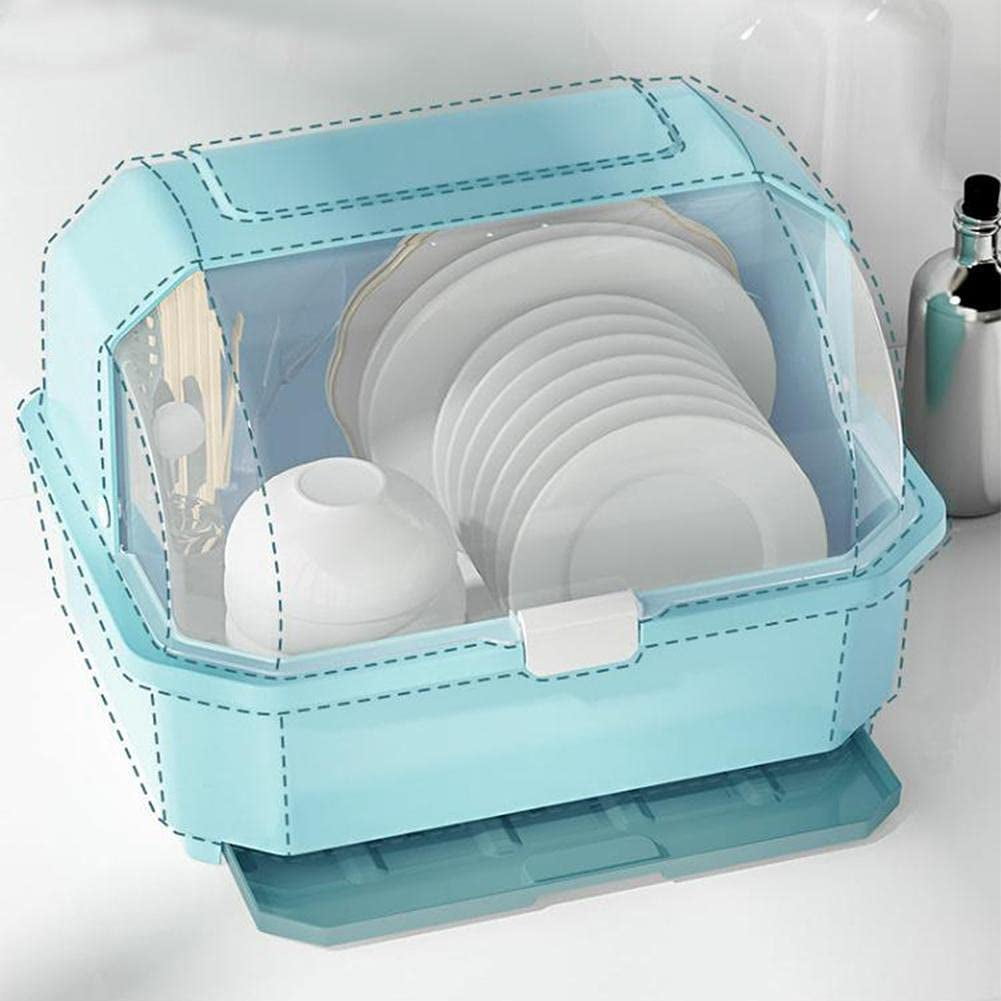Dish Drying Rack with Drain Board Lid Cover Kitchen Drawer Type Dust Proof Drain Cupboard Tableware Storage Box Dish Rack Walmart