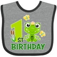 thumbnail image 3 of Inktastic 1st Birthday Princess Frog Girls Baby Bib, 3 of 4