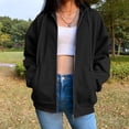 thumbnail image 1 of Mujeres Hip Pop Sudadera con capucha Cremallera Damas Moda Cami Top Estilo casual Traje de calle Hugtrwg Para estrenar, 1 of 8