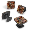 thumbnail image 2 of 4 Pcs Cabinet Handle Drawer Pulls Thanksgiving Turkey Knobs with Screws Square Furniture Office Cabinet Knob Decoration, 2 of 7