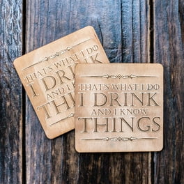 That's What I Do Coaster Set of 2 Raw Wood That's What I Do Coaster Set of 2 Raw Wood