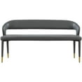 thumbnail image 4 of Pemberly Row Modern / Contemporary Gray Finish Finish Vegan Leather Bench, 4 of 7