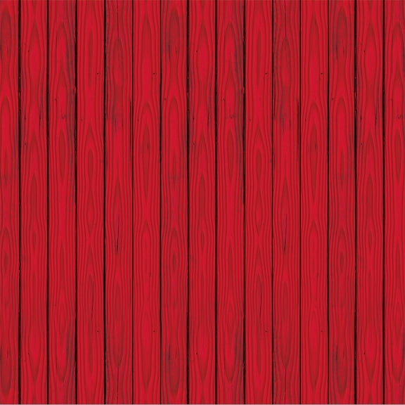 Party Central Pack of 6 Red Barn Siding Backdrop Rectangular Wall Decors 30'