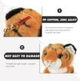 thumbnail image 5 of Plush Tiger Shape Keychain 1 Set Stuffed Tiger Keyring Hanging Decoration Bag Pendant, 5 of 9