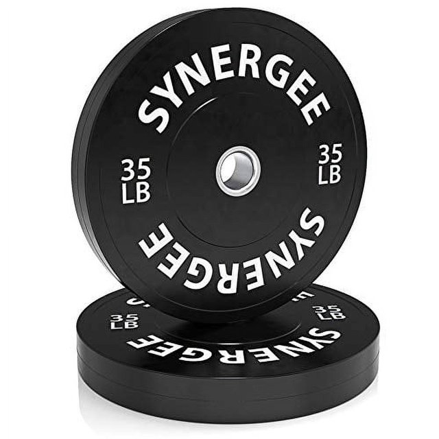Synergee Disques Pare-Chocs Disques de Poids Entraînement de Conditionnement de Force Musculation 35 Lb Paire