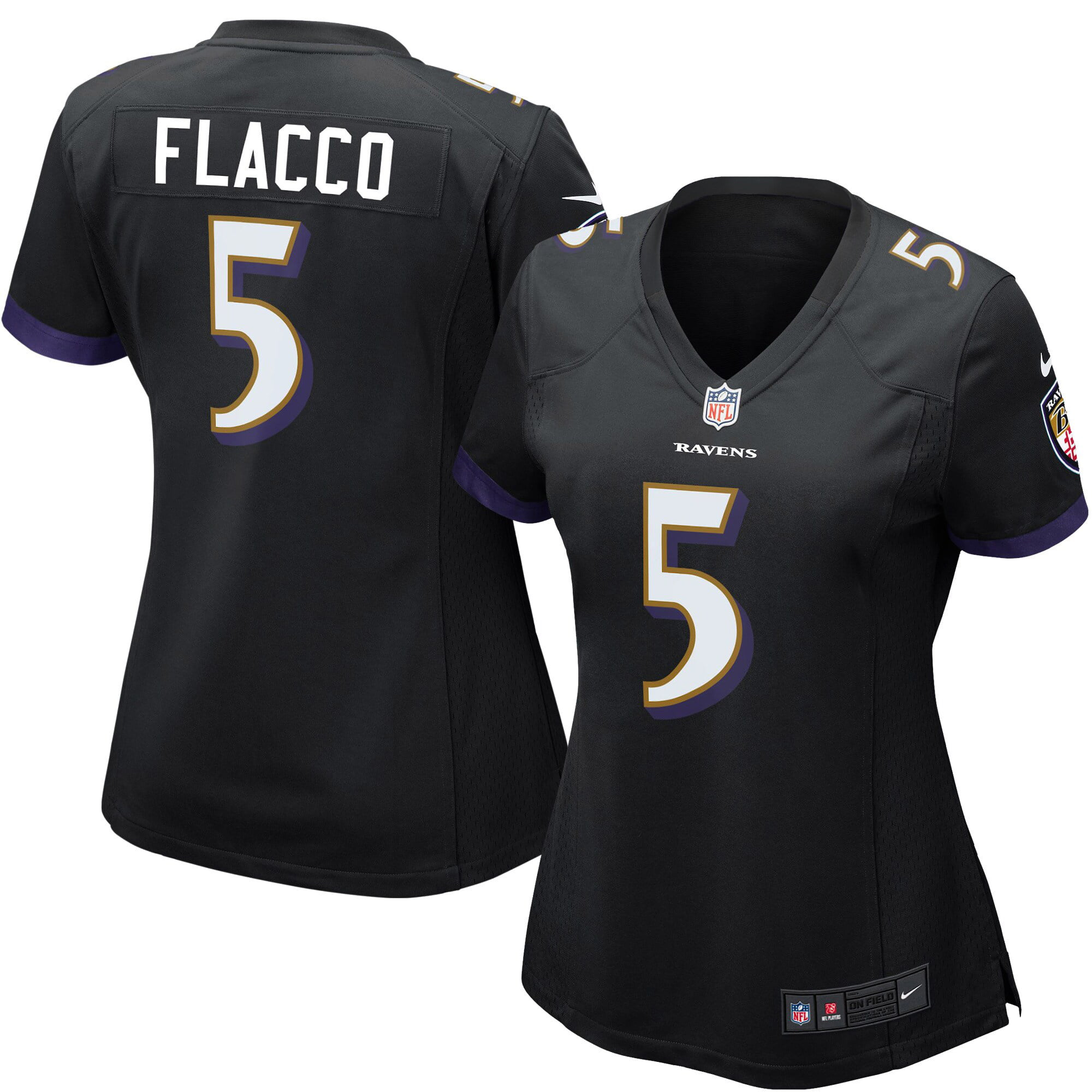 Joe Flacco Baltimore Ravens Nike Women's Game Jersey - Black - Walmart.com