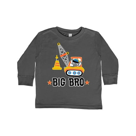 

Inktastic Big Bro Announcement Construction Truck Brother Gift Toddler Boy Girl Long Sleeve T-Shirt
