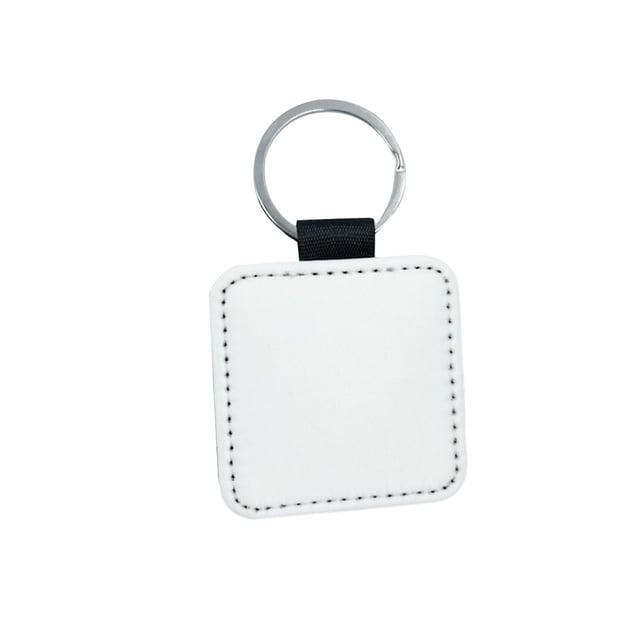 Billuyoard LLavero de transferencia de calor en blanco, llavero decorativo de cuero con estampado, colgante, monedero, cartera, bolso, llavero para Artesanía Cuadrado Billuyoard HA074049-03