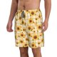 thumbnail image 2 of Balery Coffee Plaid Sunflower Traje de Baño Estilo Hawaiano para Hombre, Shorts de Secado Rápido con Bolsillos-XX-Large, 2 of 6