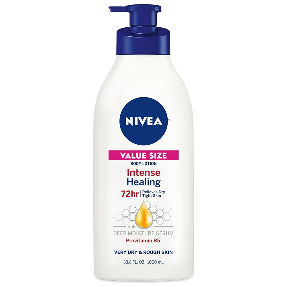NIVEA Intense Healing Body Lotion, 72 Hour Moisture for Dry to Very Dry