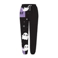 thumbnail image 3 of WILLBEST Pantalones Casuales para Mujer con Estampado de Halloween: Pantalones Deportivos Elásticos de Cintura Alta con Cordones para Otoño E Invierno. Grande, 3 of 3