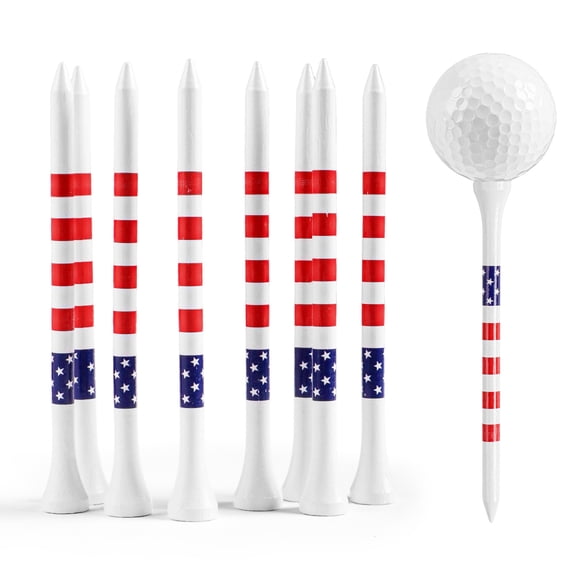 Bamboo Golf Tees 4 Inch,Pack 30 ,Reduce Friction & Side Spin,More Stable Golf Tees
