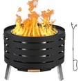 thumbnail image 6 of Historyli 26 Inch Outdoor Wood Burning Bonfire Stove,Smokeless Fire Pit,Portable Carbon Steel Firepit,Durable Round Fire Pits for Outside with Low Smoke,Rust-Proof,Easy to Clean,Black, 6 of 7