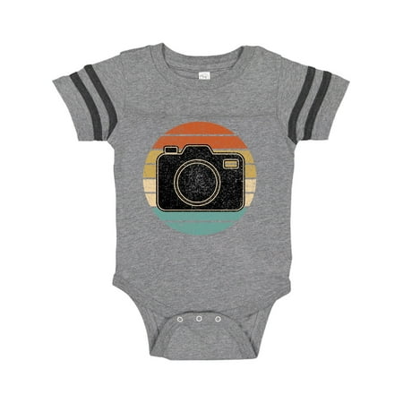 

Inktastic Photographer Gift Retro Sunset Camera Gift Baby Boy or Baby Girl Bodysuit