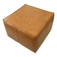 thumbnail image 1 of Kailey Mid-Century Modern Genuine Leather 31" Ottoman in Tan, 1 of 7