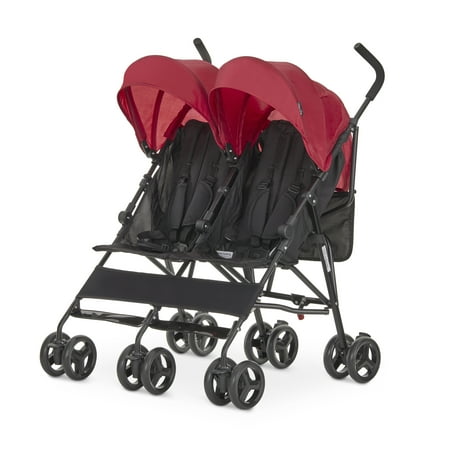 Dream On Me Twin Venture Umbrella Stroller, Red