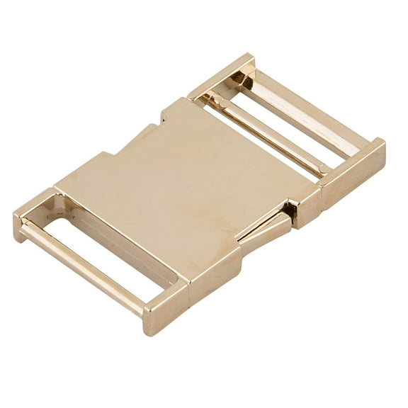 Belt Strap Bag Metal Flat Side Quick Release Buckle 1.5" Inside Width Gold Tone