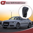 thumbnail image 2 of Cubierta de pomo de cambio de marchas Unique Bargains Universal para coche SUV camión RV estilo gancho y bucle protector de mango de cambio de PU algodón espacial azul, 2 of 7