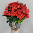 thumbnail image 7 of Lifelike Red Geranium Hanging Basket - Complete with Faux Flowers & Ribbon Bow, Ready-to-Hang Indoor Outdoor Porch Decor (1 Pack), 7 of 7