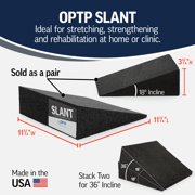 OPTP Slant (Pair) - Foam Wedge Incline Slant Boards - Stretching Equipment for Calf and Ankle Rehabilitation - Foot Wedges for Exercise, Achilles Tendonitis, Plantar Fasciitis, and Shin Splints