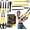 Yellow, variant on Resistance Kit | Full- Workout with Suspension Trainer Straps, Door Anchor, Handles, and Carrying Bag | Complete Gym Equipment