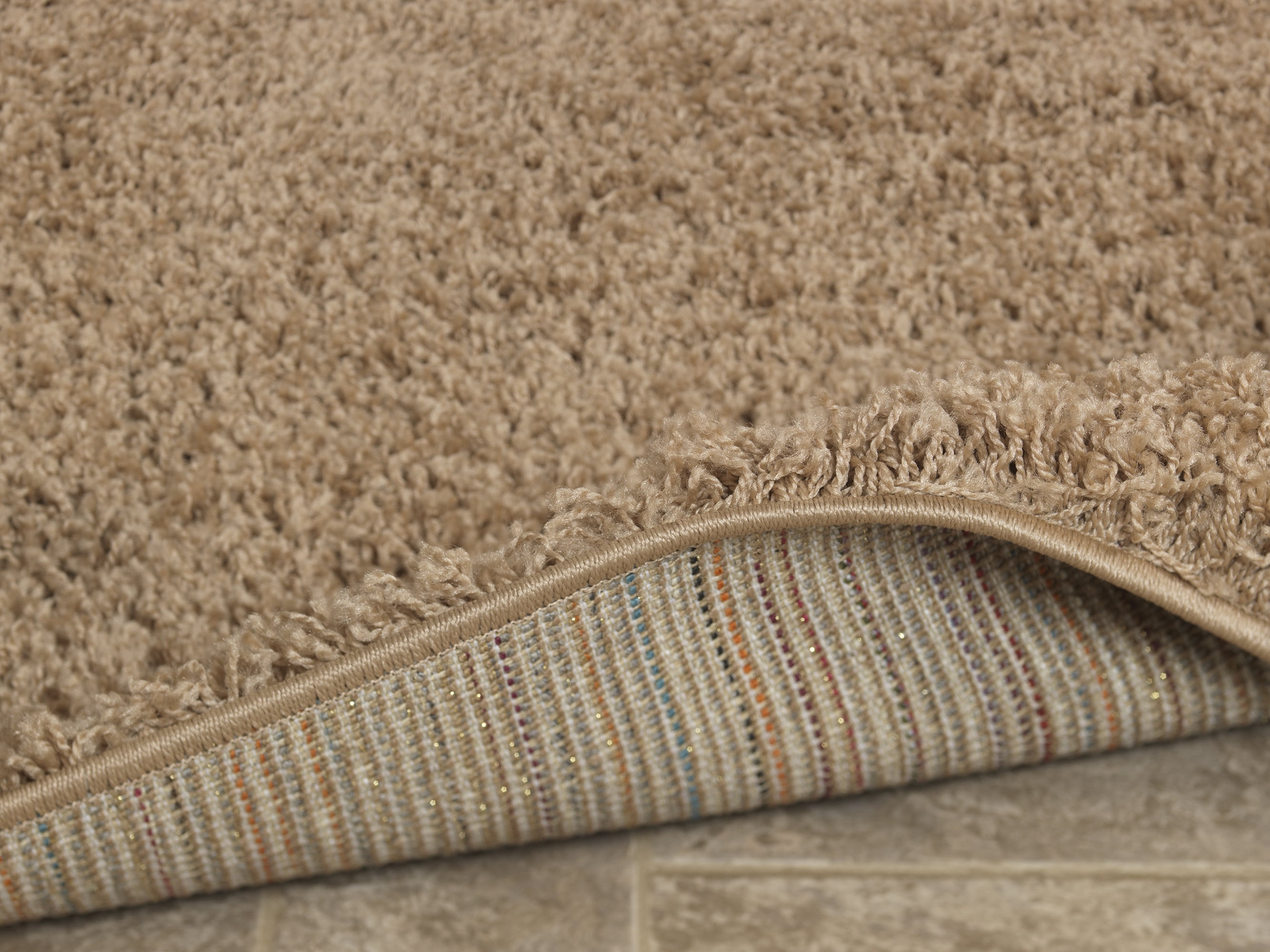 Sweet Home Stores Cozy Solid 2x5 Indoor Shag Runner Rug, 2' x 5', Beige
