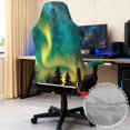 thumbnail image 6 of HELLHERO Northern Lights Forest Stretchable Gaming Chair Cover with Armrest Covers for Office Game Room, Non-Slip Soft Set of 4 Computer Chair Covers with Armchair Slipcovers, 6 of 10