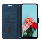Mantto for Samsung Galaxy A06 Wallet Case for Women Men,Durable PU Leather Shockproof Magnetic Clasp Folio Credit Card Slots Flip Kickstand Slim Phone Case with Wrist Strap,Blue