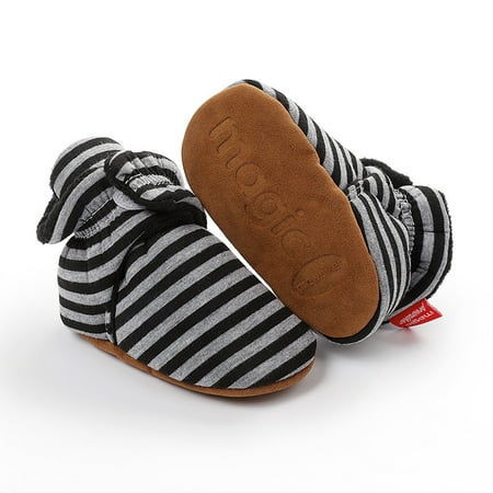 

NEGJ Warm Stay Winter Girl Baby Shoes Crib Boy Slipper Non-Slip On Bootie Baby Shoes
