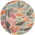 thumbnail image 1 of Ahgly Company Machine Washable Indoor Round Contemporary Deep Peach Orange Area Rugs, 7' Round, 1 of 7
