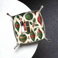 thumbnail image 6 of Multi-Size Leather Tray Four Corners Four Button Design Anti-Scratch Waterproof Convenient Cleaning Convenient Storage Classic Christmas Ornament Pattern Medium, 6 of 8