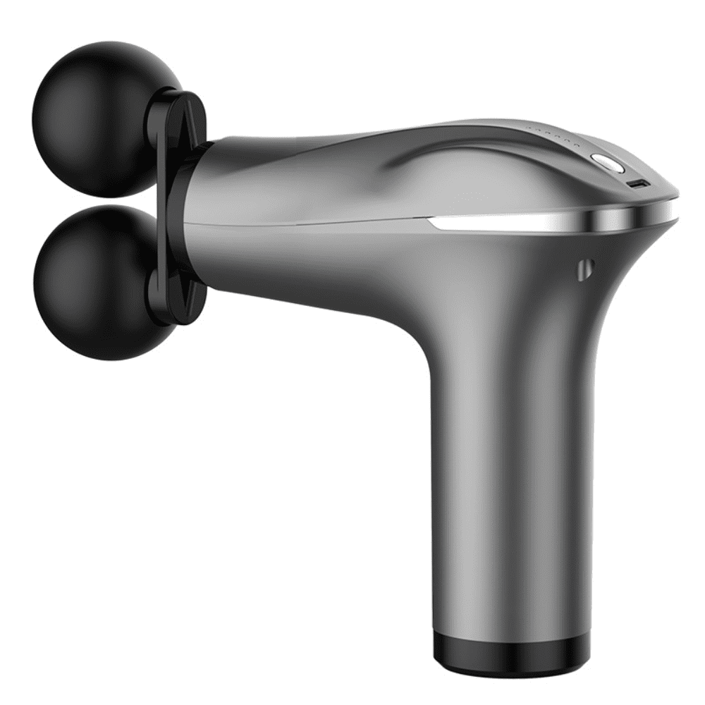 Double head massage gun, all-around deep muscle relaxant, electric neck film gun, fitness professional intelligent mini vibration impact gun, low noise, fine sound, and multi level adjustment