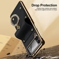 thumbnail image 5 of TECH CIRCLE PU Leather Folding Case for Samsung Galaxy Z Flip 4, Electroplated Frame Shockrpoof Drop Resistant Case with Hinger protection Metal Ring Kickstand Cover for Galaxy Z Flip 4 6.7 Inch, Pink, 5 of 10