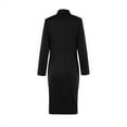 thumbnail image 5 of Gspmoly Robes d'Été pour Femmes 2025, Tenue de Bureau pour Femmes Col à Revers Couleur Unie Manches Longues Robe à Boutons Robes d'Été pour Femmes Économies d'Été Liquidation, 5 of 5