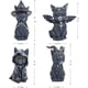 thumbnail image 5 of Paquete de 4 decoraciones para gatos de Halloween, decoración para gatos, figuras de gato, gnomo de césped para Halloween, adorno de resina, adorno de escritorio, estatua divertida para decoración de, 5 of 5