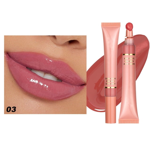 Xihbxyly Set de Brillo Labial Iluminador, Kit de Brillo Labial Hidratante, Colección de Brillo Labial Water Glossy, Cabezal de Pincel Profesional, Esencial de Maquillaje Diario, 10 Ml de Contenido Ne