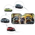 thumbnail image 4 of Xoenoiee Funny Raccoon Bubble Print Car Windshield Sun Shade Foldable Car Front Window Sunshade for Most Sedans SUV Truck, Blocks UV Rays and Keeps Your Vehicle Cool, 4 of 7