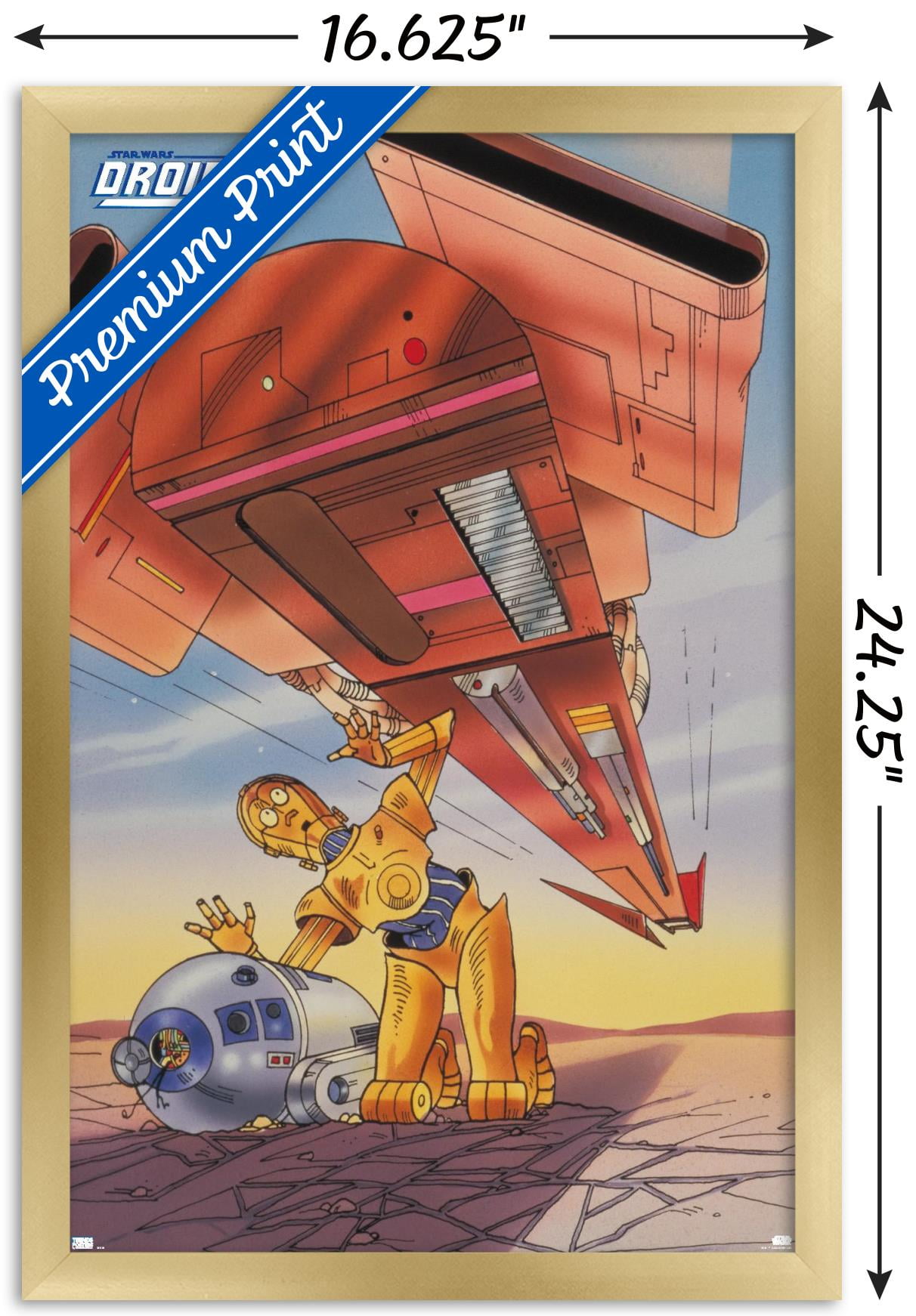 Star Wars: Droids - R2-D2, C-3PO Wall Poster, 14.725" x 22.375", Framed
