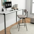 thumbnail image 4 of Gymax Bar Stools Set of 2 Modern Upholstered 360ºSwivel Bar Chairs 29'' Bar Height Barstools Beige, 4 of 8