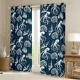 thumbnail image 2 of Manfei Kawaii Octopus Print Blackout Curtains Set of 2 (52x84 Each) for Kid, Ocean Cute Seashell Window Curtains, Cartoon Sealife Curtains and Drapes, Window Curtains Room Decor, 2 of 6