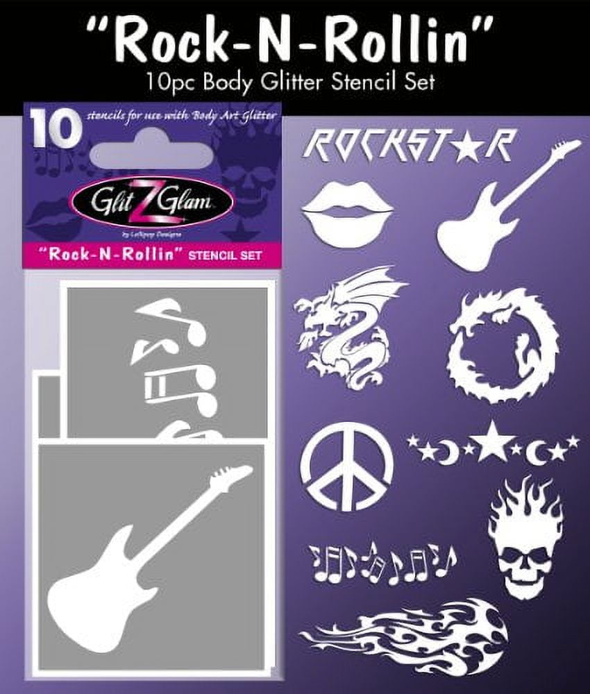 Rock and Roll Party Temporary Tattoo Transfers. Rockstar 